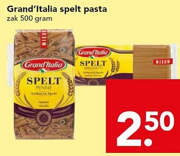 Aanbiedingen Grand`italia spelt pasta - grand’italia - Geldig van 16/08/2015 tot 22/08/2015 bij Deen Supermarkten