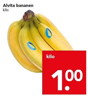 Aanbiedingen Alvita bananen - Huismerk deen supermarkt - Geldig van 16/08/2015 tot 22/08/2015 bij Deen Supermarkten