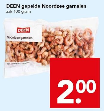 Aanbiedingen Deen gepelde noordzee garnalen - Huismerk deen supermarkt - Geldig van 16/08/2015 tot 22/08/2015 bij Deen Supermarkten
