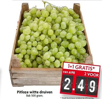 Aanbiedingen Pitloze witte druiven - Huismerk - Deka Markt - Geldig van 16/08/2015 tot 22/08/2015 bij Deka Markt