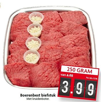 Aanbiedingen Boerenbest biefstuk - Huismerk - Deka Markt - Geldig van 16/08/2015 tot 22/08/2015 bij Deka Markt
