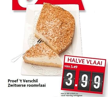 Aanbiedingen Proef `t verschil zwitserse roomvlaai - Huismerk - Deka Markt - Geldig van 16/08/2015 tot 22/08/2015 bij Deka Markt