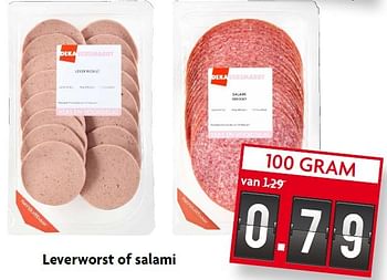 Aanbiedingen Leverworst of salami - Huismerk - Deka Markt - Geldig van 16/08/2015 tot 22/08/2015 bij Deka Markt