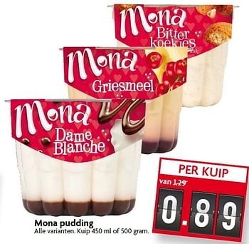 Aanbiedingen Mona pudding - Mona - Geldig van 16/08/2015 tot 22/08/2015 bij Deka Markt