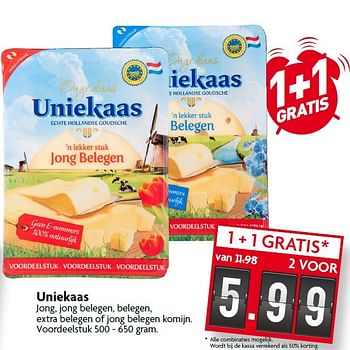 Aanbiedingen Uniekaas jong, jong belegen, belegen - Uniekaas - Geldig van 16/08/2015 tot 22/08/2015 bij Deka Markt