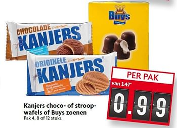 Aanbiedingen Kanjers choco of stroopwafels of buys zoenen - Kanjers - Geldig van 16/08/2015 tot 22/08/2015 bij Deka Markt