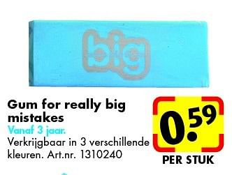 Aanbiedingen Gum for really big mistakes - Huismerk - Bart Smit - Geldig van 08/08/2015 tot 23/08/2015 bij Bart Smit