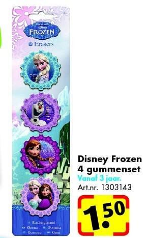 Aanbiedingen Disney frozen 4 gummenset - Disney  Frozen - Geldig van 08/08/2015 tot 23/08/2015 bij Bart Smit