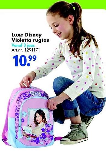 Aanbiedingen Luxe disney violetta rugtas - Disney - Geldig van 08/08/2015 tot 23/08/2015 bij Bart Smit