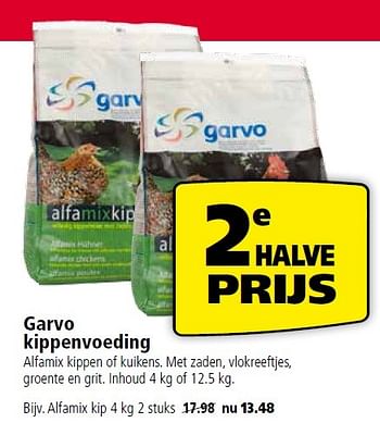 Aanbiedingen Garvo kippenvoeding - Garvo - Geldig van 10/08/2015 tot 23/08/2015 bij Welkoop