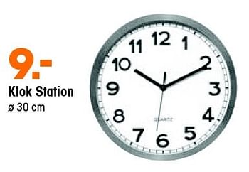 Aanbiedingen Klok station - Huismerk - Kwantum - Geldig van 10/08/2015 tot 23/08/2015 bij Kwantum