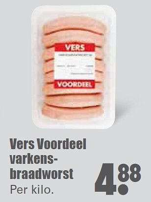 Aanbiedingen Vers voordeel varkensbraadworst - Huismerk - Dirk - Geldig van 16/08/2015 tot 22/08/2015 bij Lekker Doen