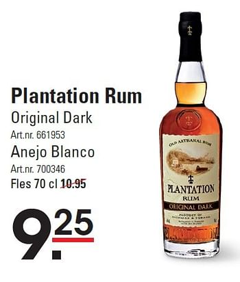 Aanbiedingen Plantation rum original dark - Plantation - Geldig van 06/08/2015 tot 24/08/2015 bij Sligro