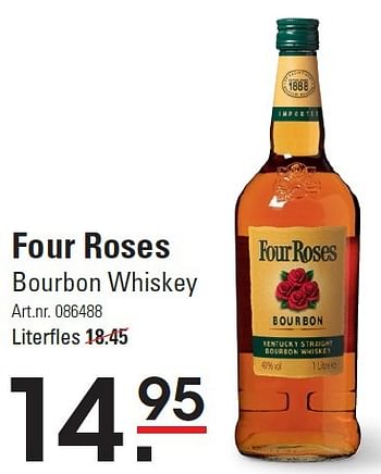 Aanbiedingen Four roses bourbon whiskey - Four Roses - Geldig van 06/08/2015 tot 24/08/2015 bij Sligro