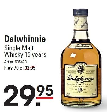 Aanbiedingen Dalwhinnie single malt whisky 15 years - Dalwhinnie - Geldig van 06/08/2015 tot 24/08/2015 bij Sligro