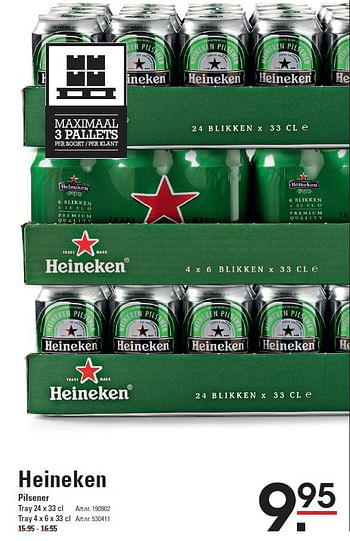 Aanbiedingen Heineken pilsener - Heineken - Geldig van 06/08/2015 tot 24/08/2015 bij Sligro