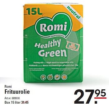 Aanbiedingen Romi frituurolie - Romi - Geldig van 06/08/2015 tot 24/08/2015 bij Sligro