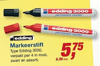 Aanbiedingen Markeerstift edding 3000 - Edding - Geldig van 12/08/2015 tot 25/08/2015 bij Makro