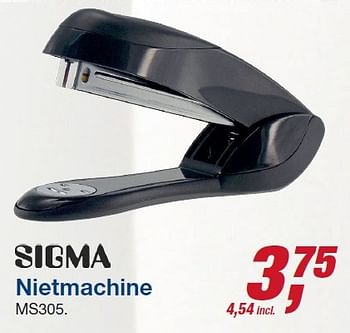 Aanbiedingen Nietmachine ms305 - Sigma - Geldig van 12/08/2015 tot 25/08/2015 bij Makro