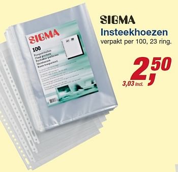 Aanbiedingen Insteekhoezen - Sigma - Geldig van 12/08/2015 tot 25/08/2015 bij Makro