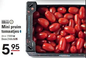 Aanbiedingen Mini pruim tomaatjes - Mijn Boer - Geldig van 06/08/2015 tot 24/08/2015 bij Sligro