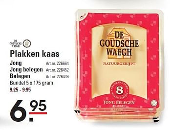 Aanbiedingen Plakken kaas - De Goudsche Waegh - Geldig van 06/08/2015 tot 24/08/2015 bij Sligro