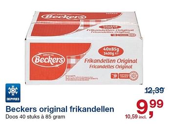 Aanbiedingen Beckers original frikandellen - Beckers - Geldig van 12/08/2015 tot 25/08/2015 bij Makro