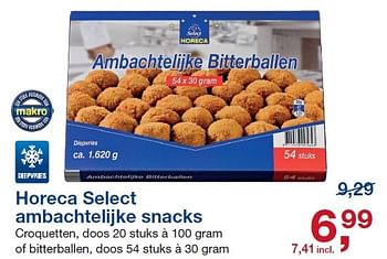 Aanbiedingen Horeca select ambachtelijke snacks - Huismerk - Makro - Geldig van 12/08/2015 tot 25/08/2015 bij Makro