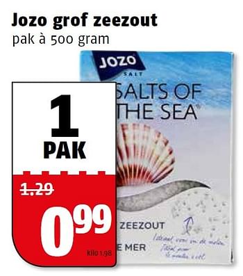 Aanbiedingen Jozo grof zeezout - Jozo - Geldig van 17/08/2015 tot 23/08/2015 bij Poiesz