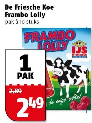 Aanbiedingen De friesche koe frambo lolly - De Friesche Koe - Geldig van 17/08/2015 tot 23/08/2015 bij Poiesz