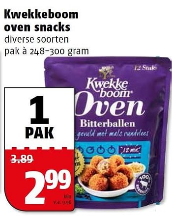 Aanbiedingen Kwekkeboom oven snacks - KWEKKEBOOM - Geldig van 17/08/2015 tot 23/08/2015 bij Poiesz