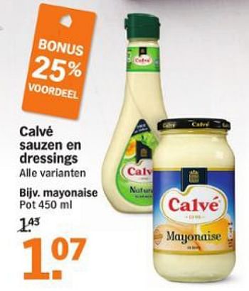 Aanbiedingen Mayonaise - Calve - Geldig van 17/08/2015 tot 23/08/2015 bij Albert Heijn