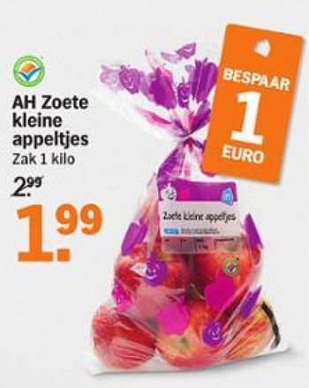 Aanbiedingen Ah zoete kleine appeltjes - Huismerk - Albert Heijn - Geldig van 17/08/2015 tot 23/08/2015 bij Albert Heijn