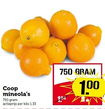 Aanbiedingen Coop mineola`s - Huismerk - Coop - Geldig van 17/08/2015 tot 23/08/2015 bij Coop
