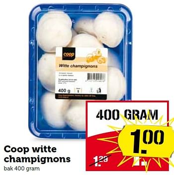 Aanbiedingen Coop witte champignons - Huismerk - Coop - Geldig van 17/08/2015 tot 23/08/2015 bij Coop