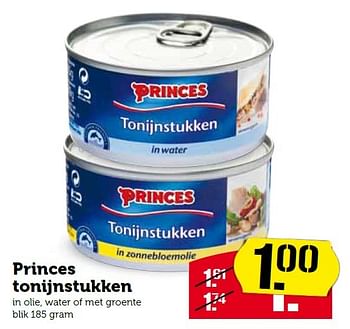 Aanbiedingen Princes tonijnstukken - Princes - Geldig van 17/08/2015 tot 23/08/2015 bij Coop