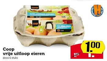 Aanbiedingen Coop vrije uitloop eieren - Huismerk - Coop - Geldig van 17/08/2015 tot 23/08/2015 bij Coop