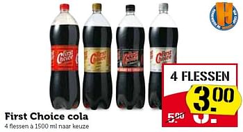 Aanbiedingen First choice cola - First choice - Geldig van 17/08/2015 tot 23/08/2015 bij Coop