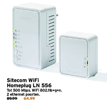Aanbiedingen Sitecom wifi homeplug ln 556 - Sitecom - Geldig van 17/08/2015 tot 23/08/2015 bij Gamma
