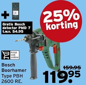 Aanbiedingen Bosch boorhamer pbh 2600 re - Bosch - Geldig van 17/08/2015 tot 23/08/2015 bij Gamma