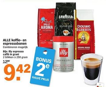 Aanbiedingen Illy espresso caffe in grani - Illy - Geldig van 17/08/2015 tot 23/08/2015 bij Albert Heijn