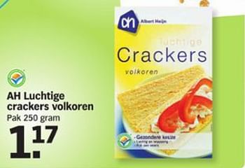 Aanbiedingen Ah luchtige crackers volkoren - Dino Crackers - Geldig van 17/08/2015 tot 23/08/2015 bij Albert Heijn