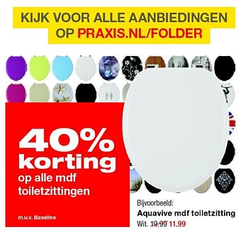 Aanbiedingen Aquavive mdf toiletzitting - AQUA VIVE - Geldig van 17/08/2015 tot 23/08/2015 bij Praxis