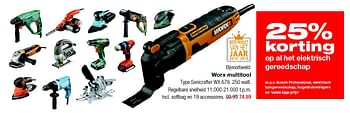 Aanbiedingen Worx multitool sonicrafter wx 679 - Worx - Geldig van 17/08/2015 tot 23/08/2015 bij Praxis