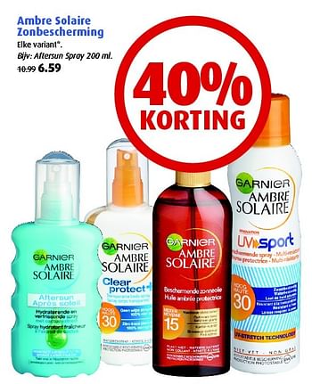 Aanbiedingen Aftersun spray - Garnier - Geldig van 17/08/2015 tot 23/08/2015 bij Uw eigen drogist