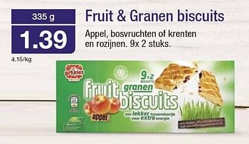 Aanbiedingen Fruit + granen biscuits - Bre'kies - Geldig van 19/08/2015 tot 25/08/2015 bij Aldi