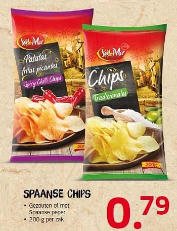 Aanbiedingen Spaanse chips - Sol &amp; Mar - Geldig van 17/08/2015 tot 23/08/2015 bij Lidl