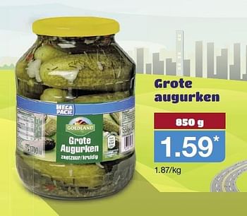 Aanbiedingen Grote augurken - Goedland - Geldig van 19/08/2015 tot 25/08/2015 bij Aldi