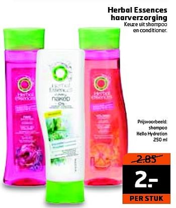 Aanbiedingen Shampoo hello hydration - Herbal Essences - Geldig van 18/08/2015 tot 30/08/2015 bij Trekpleister