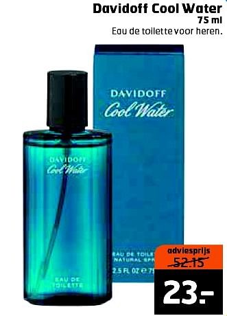 Aanbiedingen Davidoff cool water - Davidoff - Geldig van 18/08/2015 tot 30/08/2015 bij Trekpleister